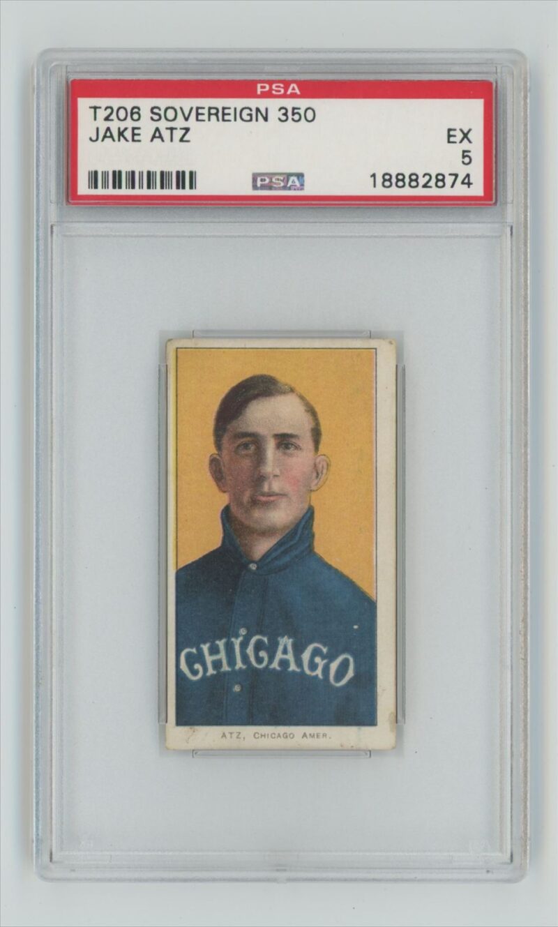 1909 SOVEREIGN WHITE BORDER JAKE ATZ 18882874 PSA 5 CHICAGO POP 3 ONLY 1 HIGHER