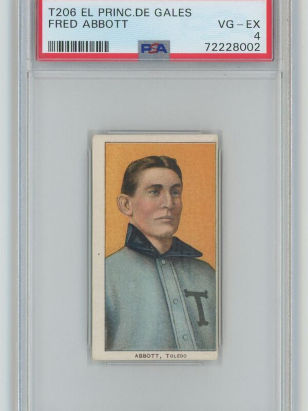1909 WHITE BORDER FRED ABBOTT PSA 4 TOLEDO MUD HENS EPDG POP 4 ONLY 5 HIGHER