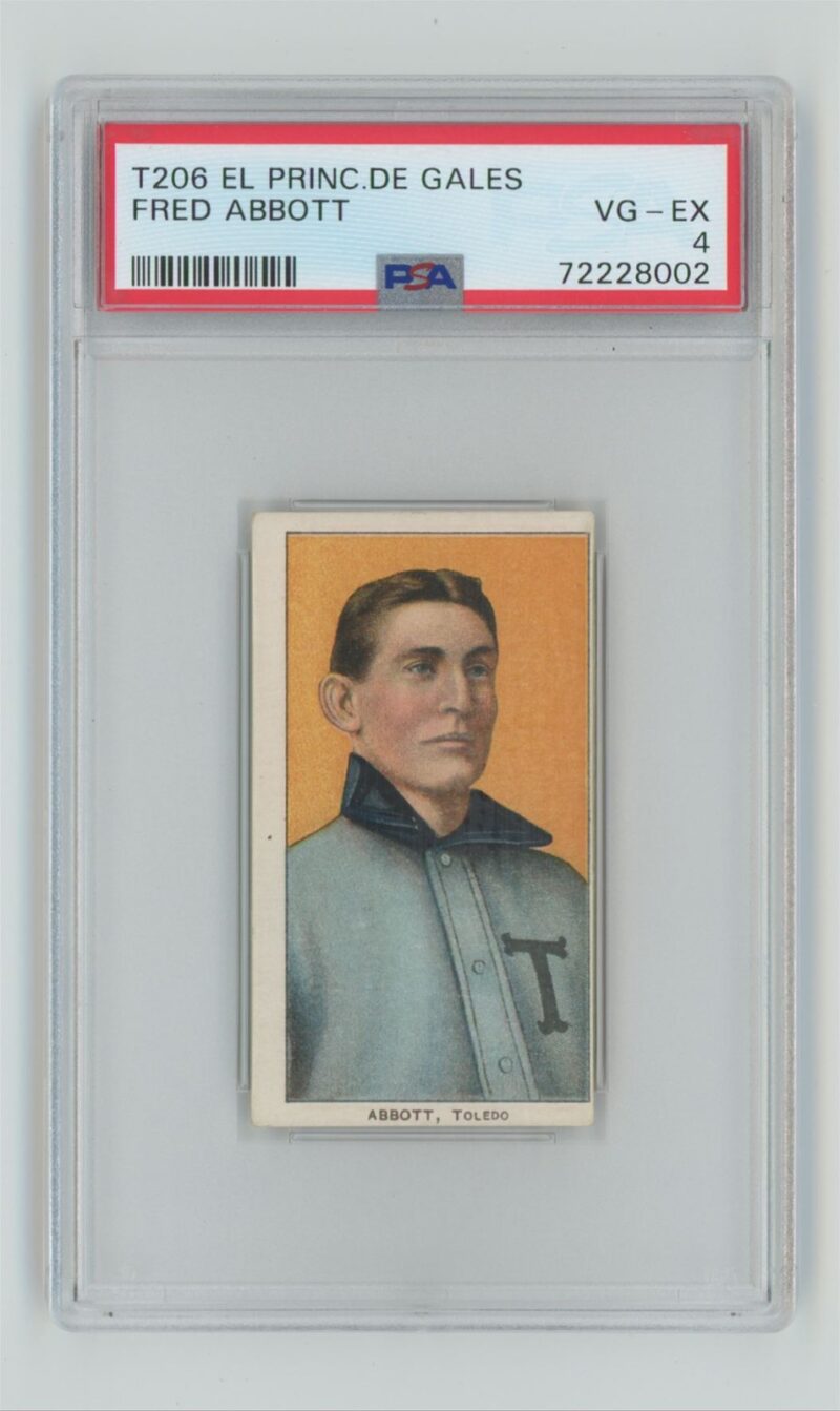 1909 WHITE BORDER FRED ABBOTT PSA 4 TOLEDO MUD HENS EPDG POP 4 ONLY 5 HIGHER