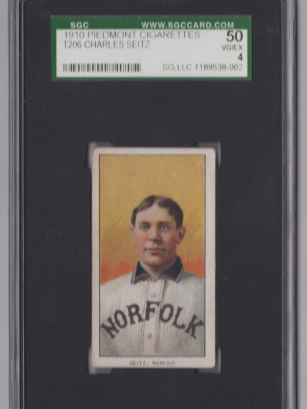 1910 PIEDMONT WHITE BORDER CHARLES SEITZ SGC 4 NORFOLK TIDES CHARLIE