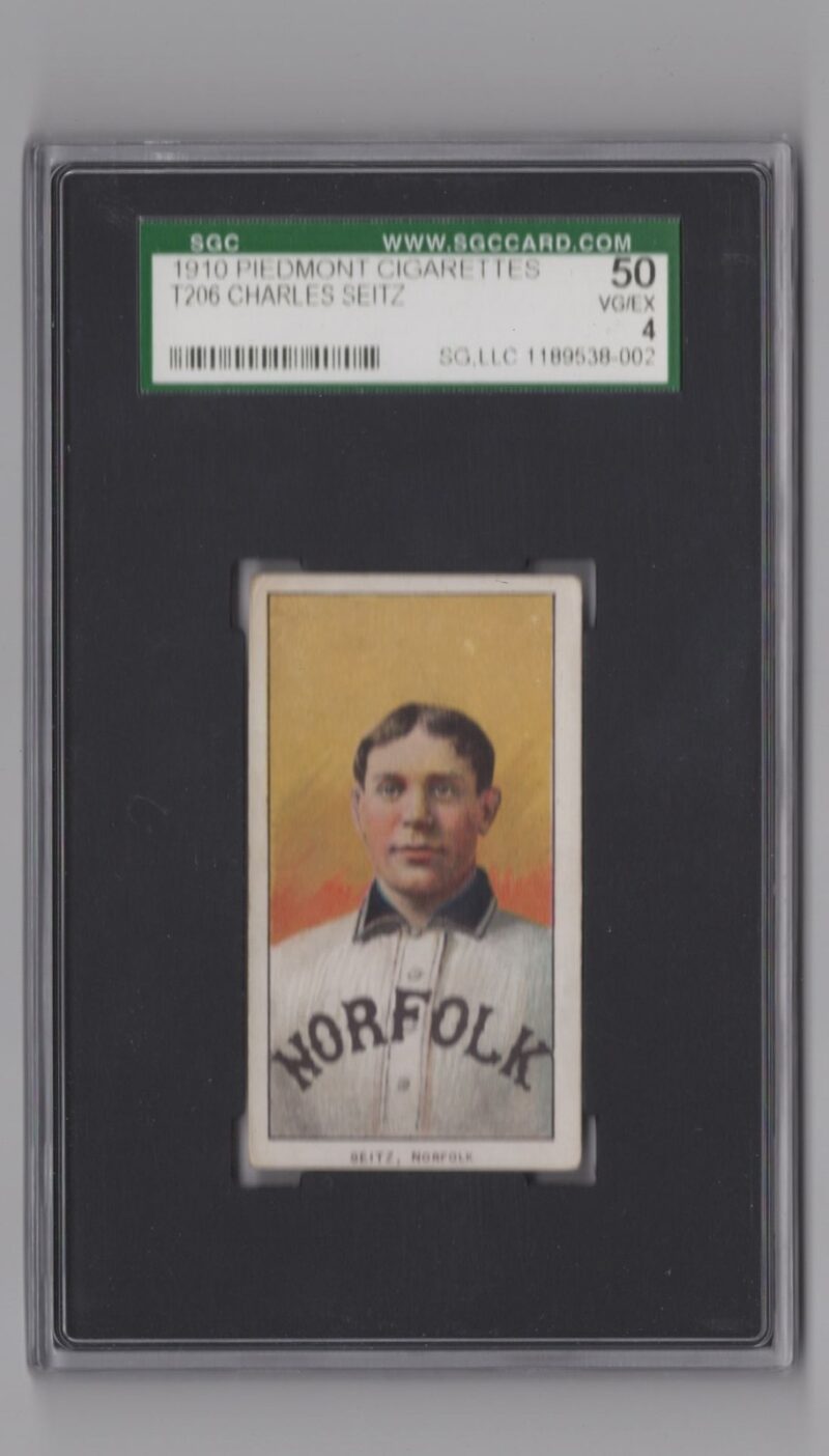 1910 PIEDMONT WHITE BORDER CHARLES SEITZ SGC 4 NORFOLK TIDES CHARLIE
