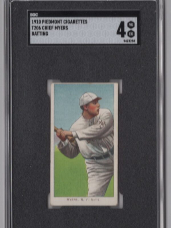 1910 PIEDMONT WHITE BORDER CHIEF MYERS SGC 4 NEW YORK BATTING