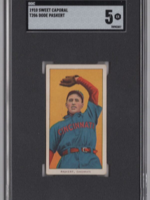 1910 SWEET CAPORAL WHITE BORDER DODE PASKERT SGC 5 CINCINNATI