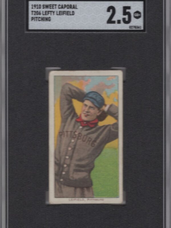 1910 SWEET CAPORAL WHITE BORDER LEFTY LEIFIELD SGC 2.5 PITTSBURGH PITCHING