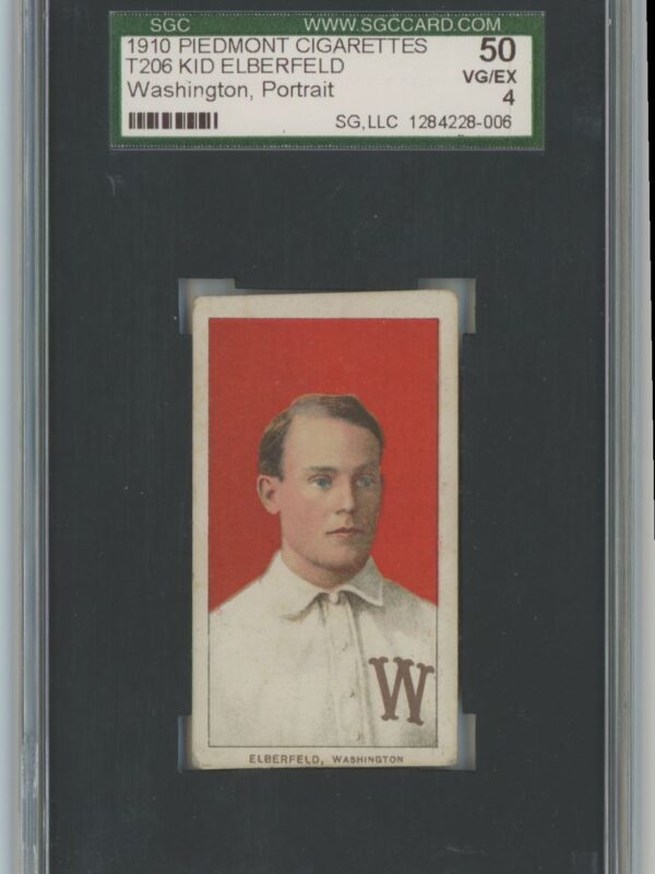 1910 WHITE BORDER KID ELBERFELD 1284228006 SGC 4 WASHINGTON WASHINGTON, PORTRAIT