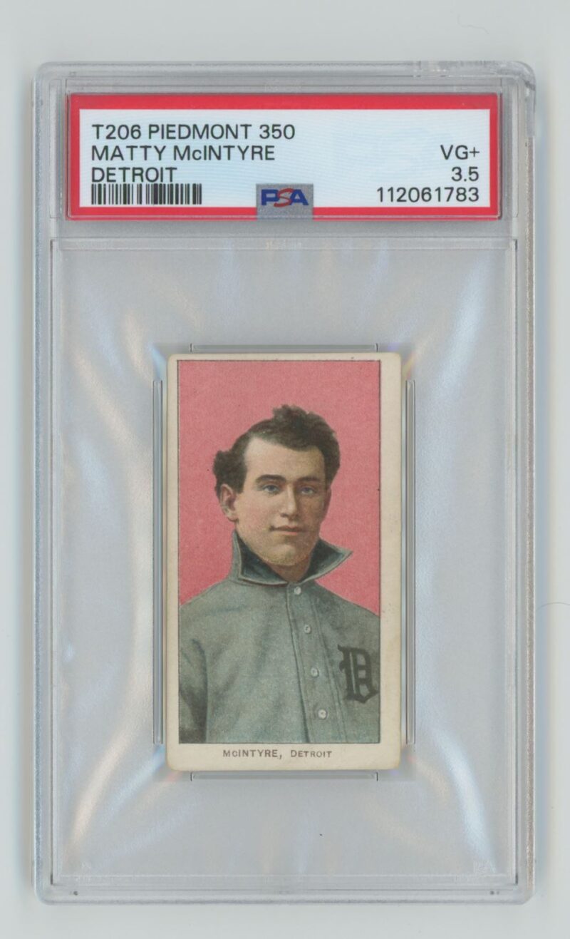 1911 PIEDMONT WHITE BORDER MATTY MCINTYRE PSA 35 DETROIT 286667043718