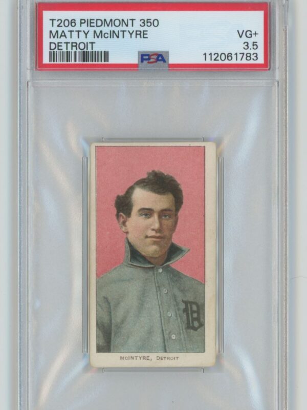 1911 PIEDMONT WHITE BORDER MATTY MCINTYRE PSA 3.5 DETROIT DETROIT
