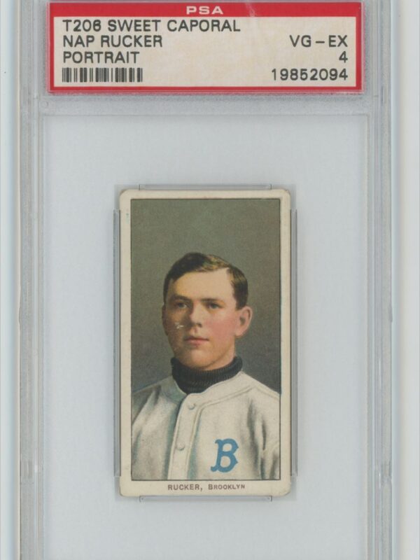 1911 SWEET CAPORAL WHITE BORDER NAP RUCKER PSA 4 BROOKLYN PORTRAIT