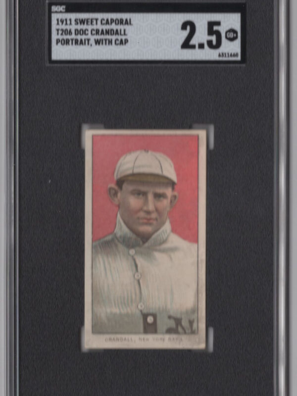 1911 WHITE BORDER DOC CRANDALL SGC 2.5 NEW YORK PORTRAIT, WITH CAP
