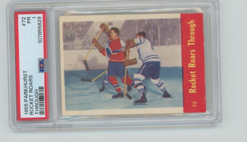 1955-56 PARKHURST GEORGE ARMSTRONG & THOMPSON POP 3 PSA 1 TORONTO MAPLE
