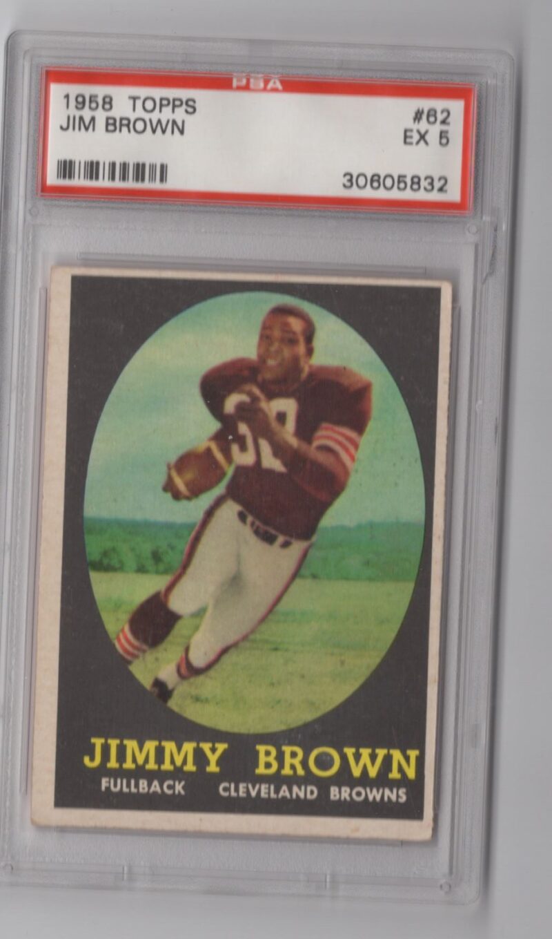 1958 TOPPS JIM BROWN ROOKIE PSA 5 CLEVELAND BROWNS 62 286730212788