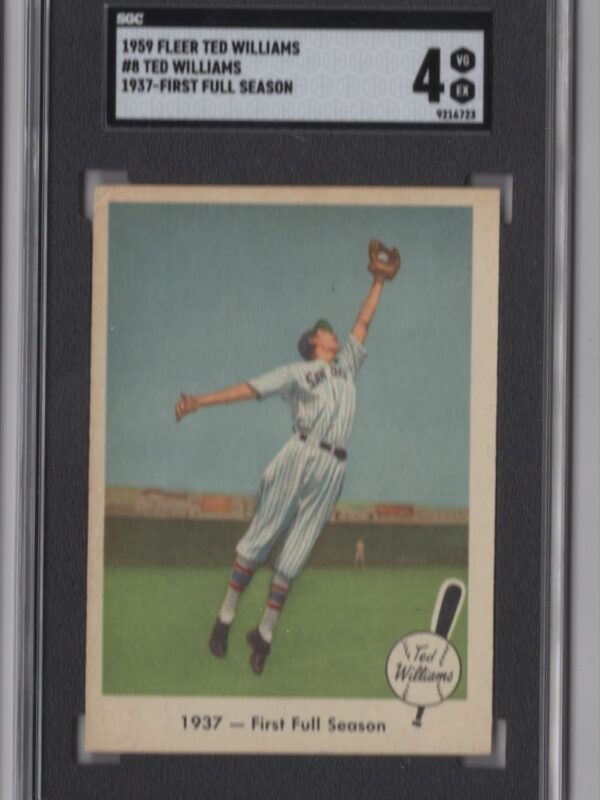 1959 FLEER TED WILLIAMS SGC 4 SAN DIEGO PADRES #8 POP 16