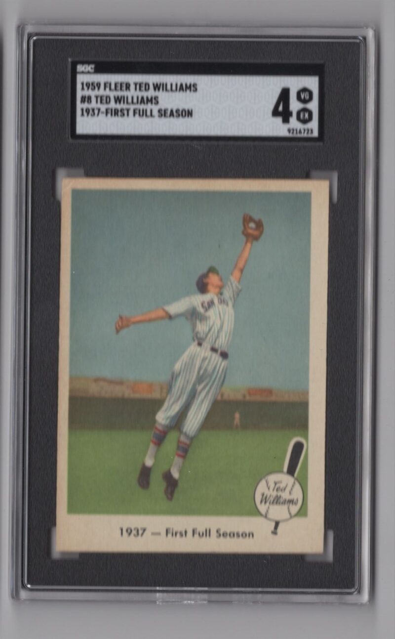 1959 FLEER TED WILLIAMS SGC 4 SAN DIEGO PADRES #8 POP 16