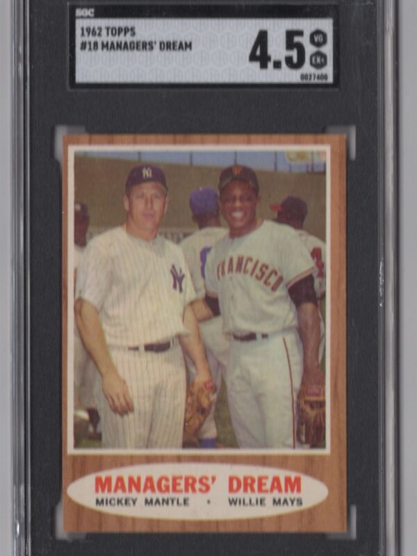 1962 3-15 MICKEY MANTLE WILLIE MAYS SGC 4.5 NEW YORK YANKEES SAN FRANCISCO