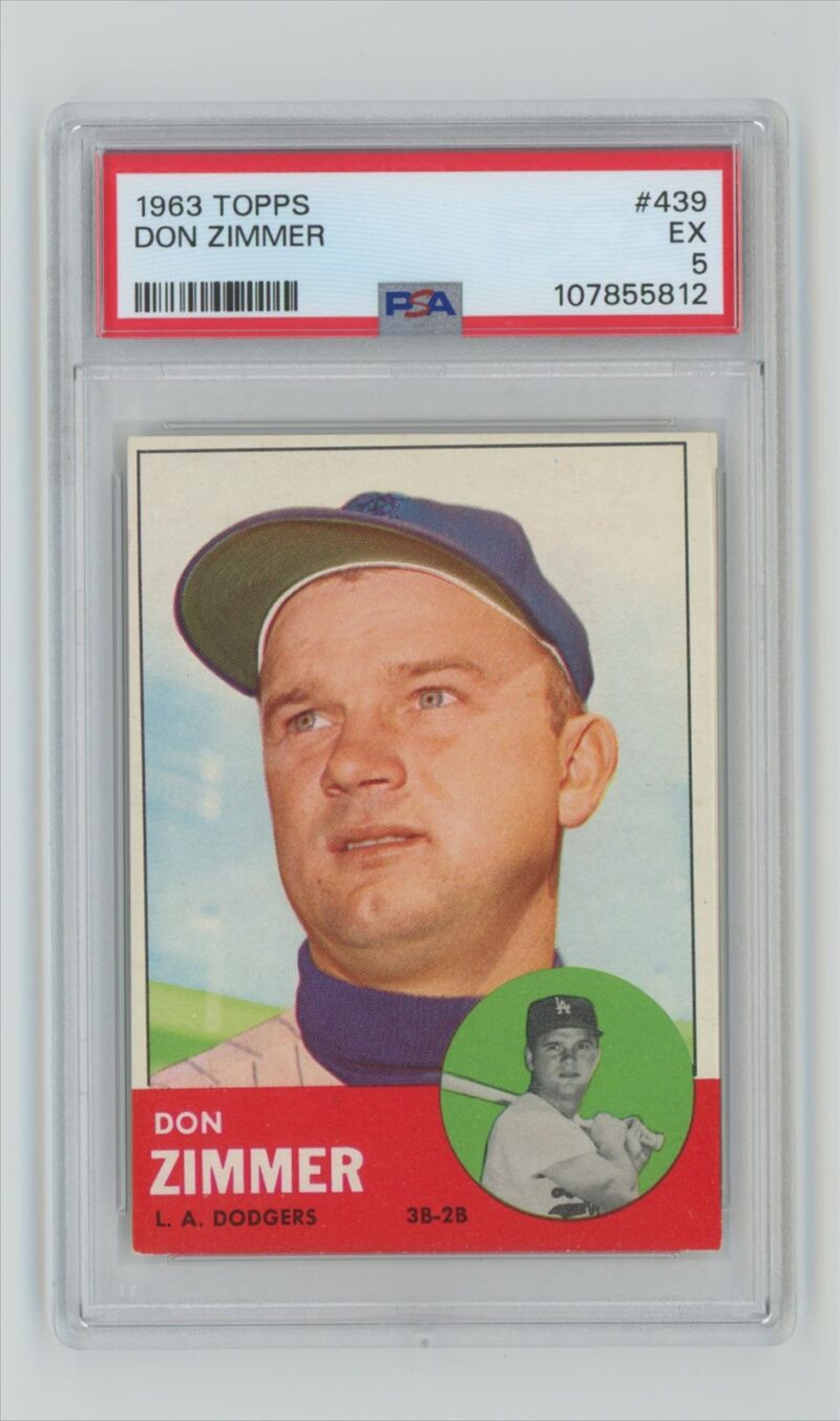 1963 TOPPS DON ZIMMER PSA 5 LOS ANGELES DODGERS #439