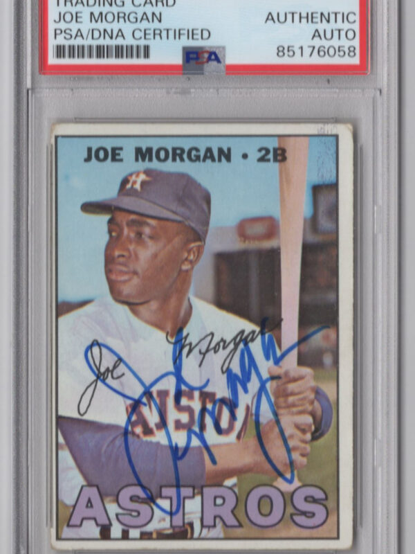1967 TOPPS 3-15 JOE MORGAN ROOKIE AUTO PSA HOUSTON ASTROS #337 AUTO