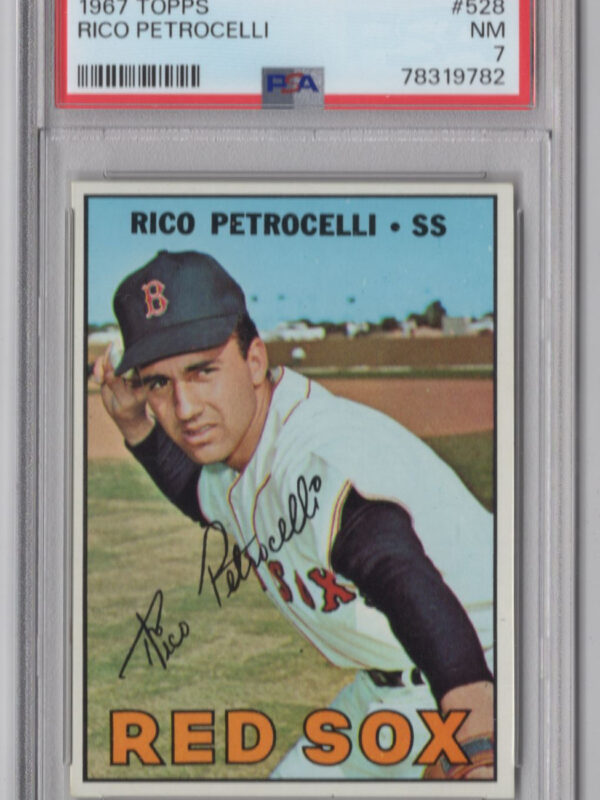 1967 TOPPS 3-15 RICO PETROCELLI PSA 7 BOSTON RED SOX #528