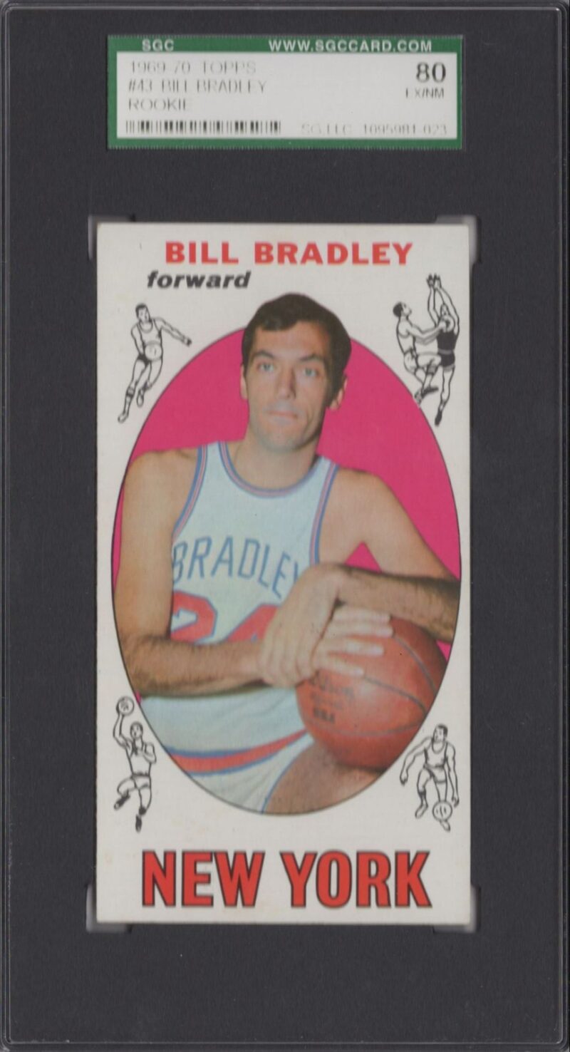 1969-70 TOPPS BILL BRADLEY ROOKIE SGC 80 NEW YORK KNICKS #43