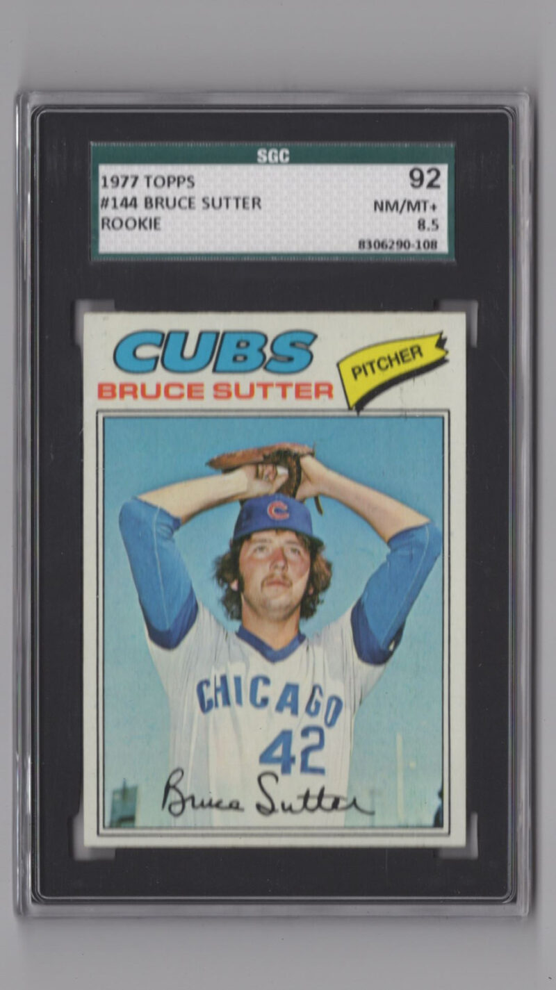 1977 TOPPS 3-15 BRUCE SUTTER ROOKIE SGC 8.5 CHICAGO CUBS #144 POP 5