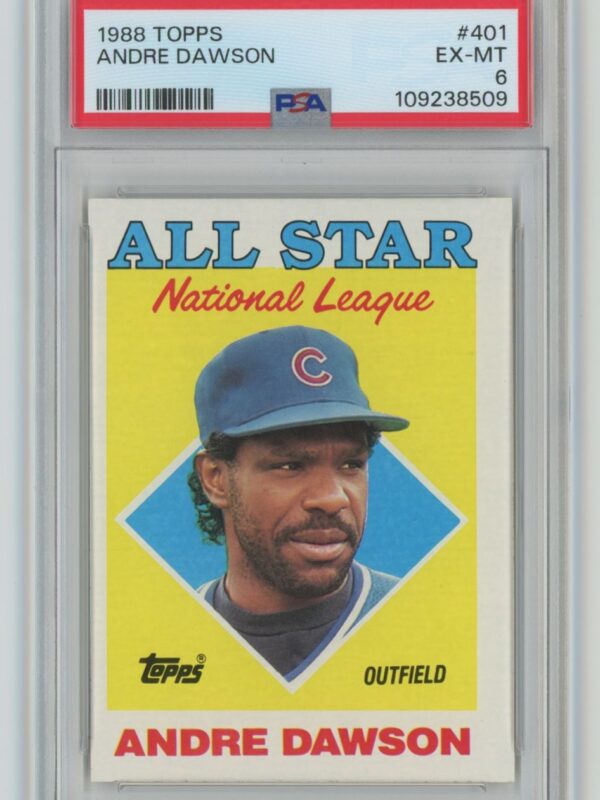 1988 TOPPS ANDRE DAWSON PSA 6 CHICAGO CUBS #401