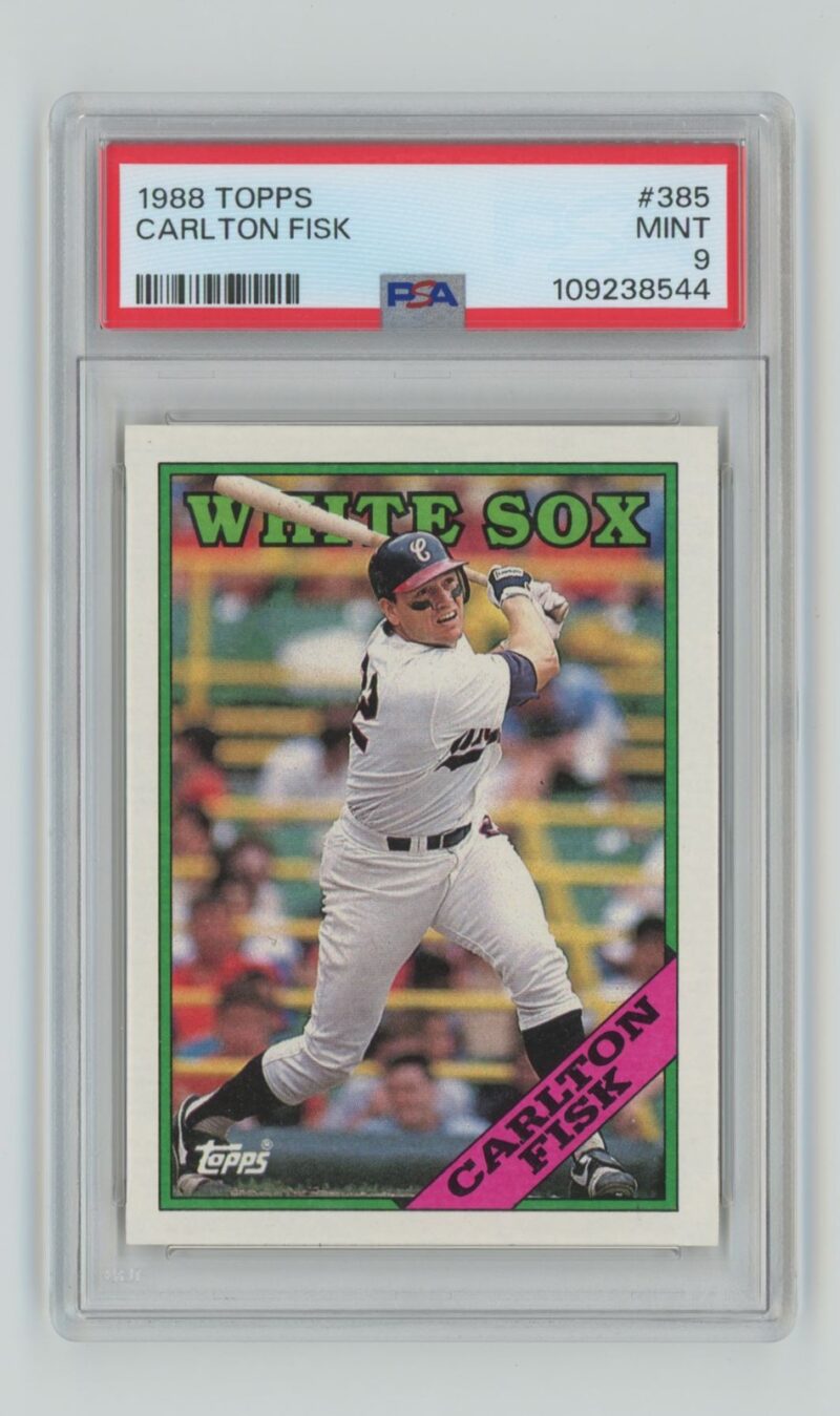 1988 TOPPS CARLTON FISK PSA 9 CHICAGO WHITE SOX #385