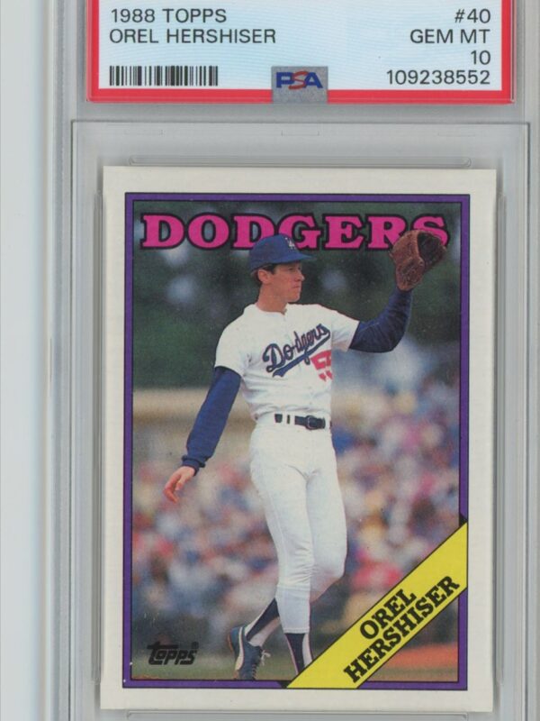 1988 TOPPS OREL HERSHISER PSA 10 LOS ANGELES DODGERS #40