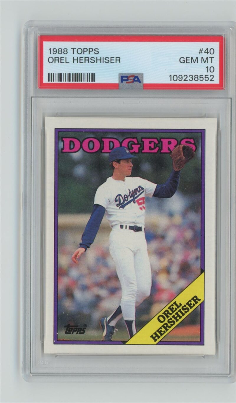1988 TOPPS OREL HERSHISER PSA 10 LOS ANGELES DODGERS #40
