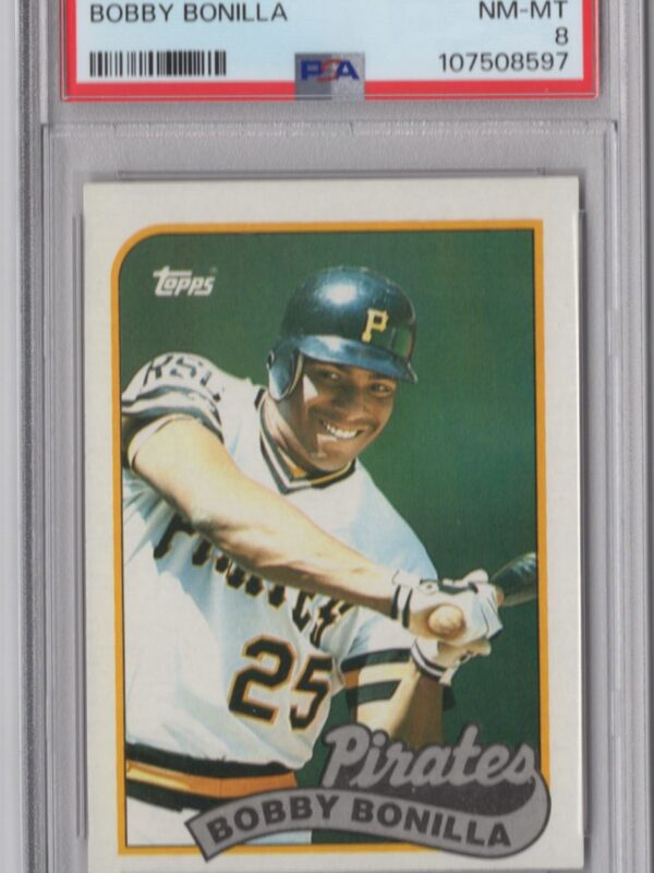 1989 TOPPS BOBBY BONILLA PSA 8 PITTSBURGH PIRATES #440 TOTAL POP UNDER 55