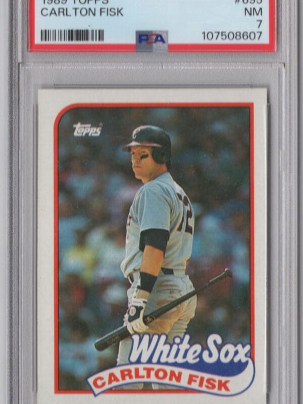 1989 TOPPS CARLTON FISK PSA 7 CHICAGO WHITE SOX #695 LOW POP