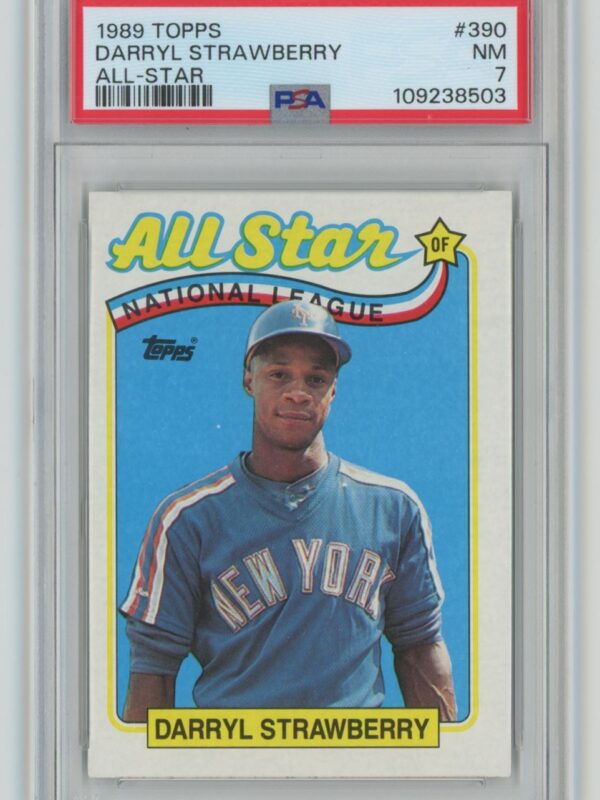 1989 TOPPS DARRYL STRAWBERRY PSA 7 NEW YORK METS #390