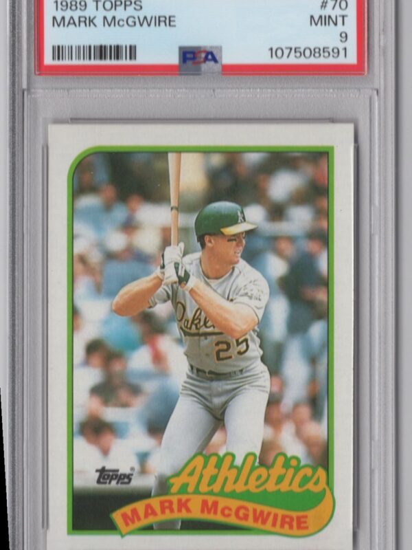 1989 TOPPS MARK MCGWIRE PSA 9 OAKLAND ATHLETICS #70