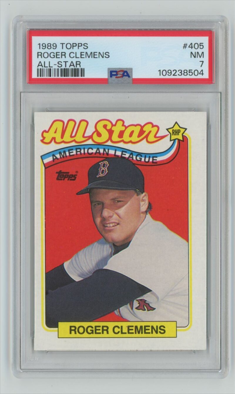 1989 TOPPS ROGER CLEMENS PSA 7 BOSTON RED SOX #405