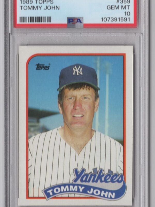 1989 TOPPS TOMMY JOHN 20.00 10 NEW YORK YANKEES #359