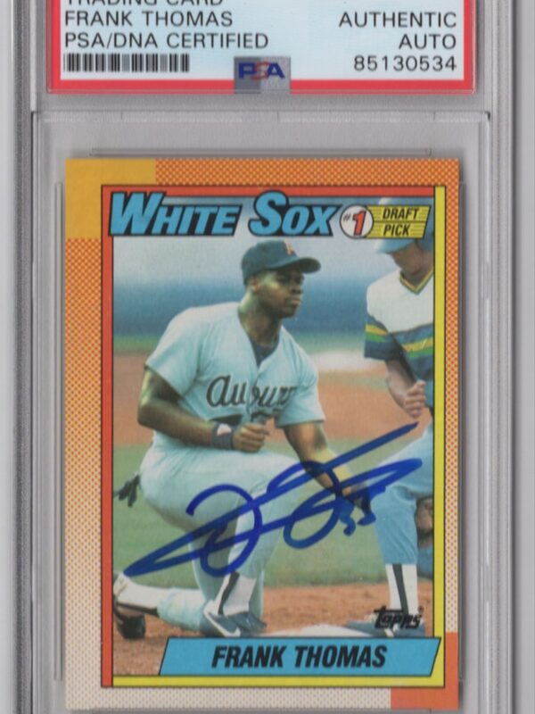 1990 TOPPS FRANK THOMAS AUTO PSA CHICAGO WHITE SOX #414