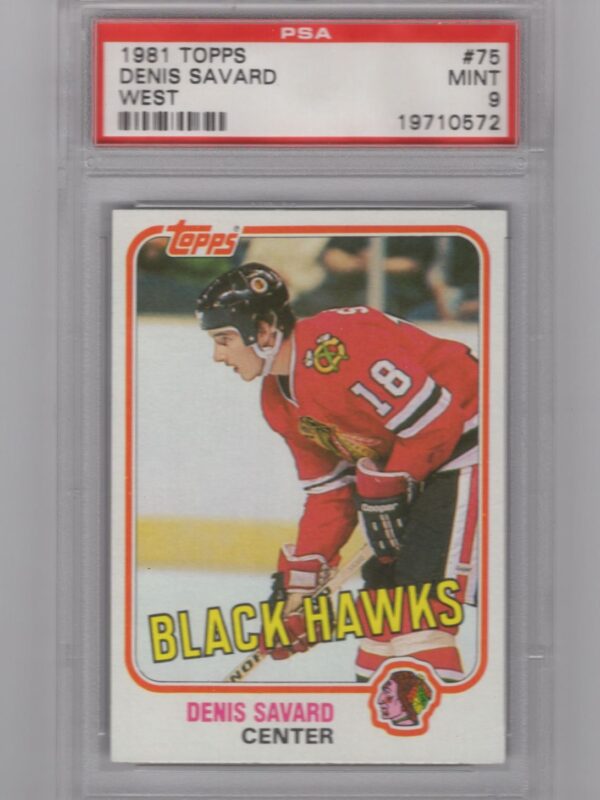 1991-92 TOPPS 3-15 DENIS SAVARD PSA 9 MONTREAL CANADIENS #330