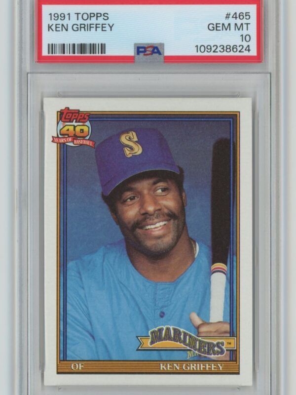 1991 TOPPS KEN GRIFFEY SR. PERFECT PSA 10 PSA 10 SEATTLE MARINERS #465 TOTAL POP