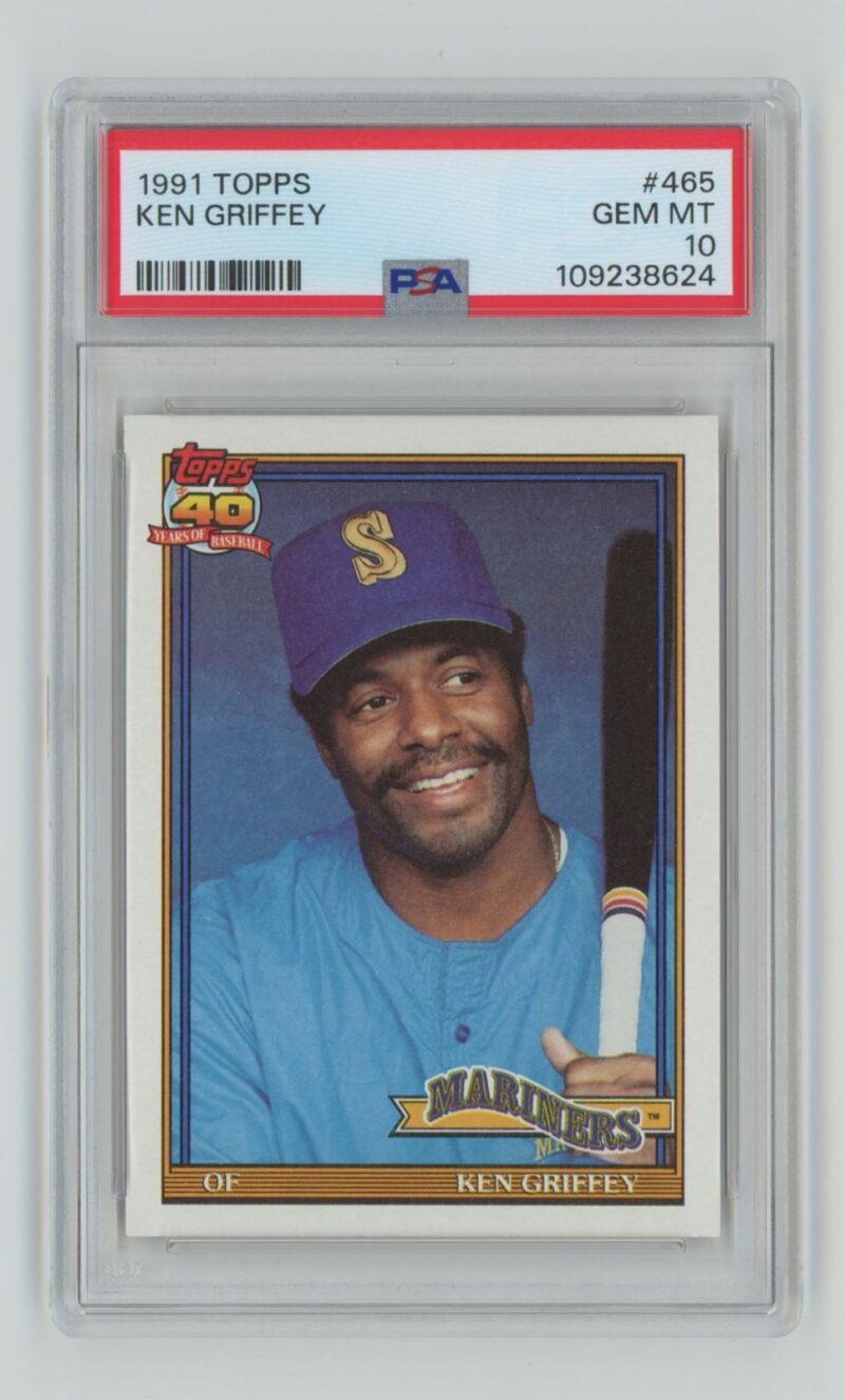 1991 TOPPS KEN GRIFFEY SR. PERFECT PSA 10 PSA 10 SEATTLE MARINERS #465 TOTAL POP