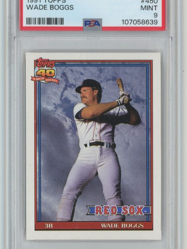 1991 TOPPS WADE BOGGS PSA 9 BOSTON RED SOX 450 286740727178