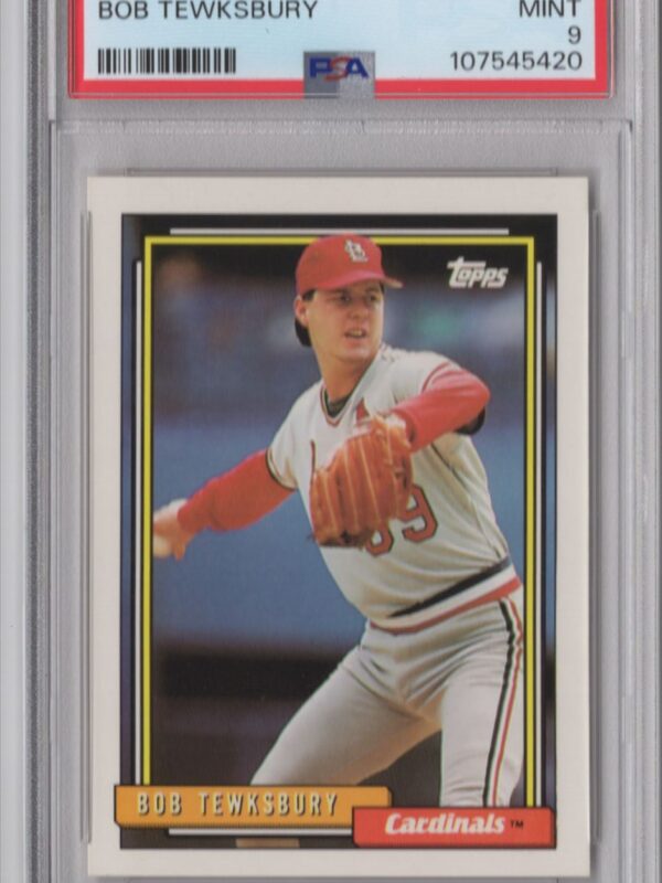 1992 TOPPS BOB TEWKSBURY PSA 9 ST. LOUIS CARDINALS #623 POP 1 ONLY 1 HIGHER
