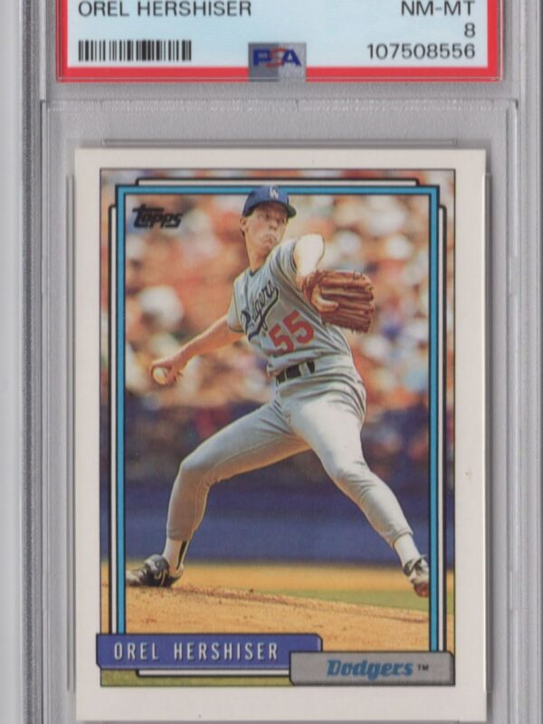 1992 TOPPS OREL HERSHISER PSA 8 LOS ANGELES DODGERS #175 POP 3