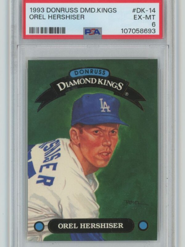 1993 DONRUSS DIAMOND KINGS OREL HERSHISER PSA 6 LOS ANGELES DODGERS DK 14 POP 1 286740707538