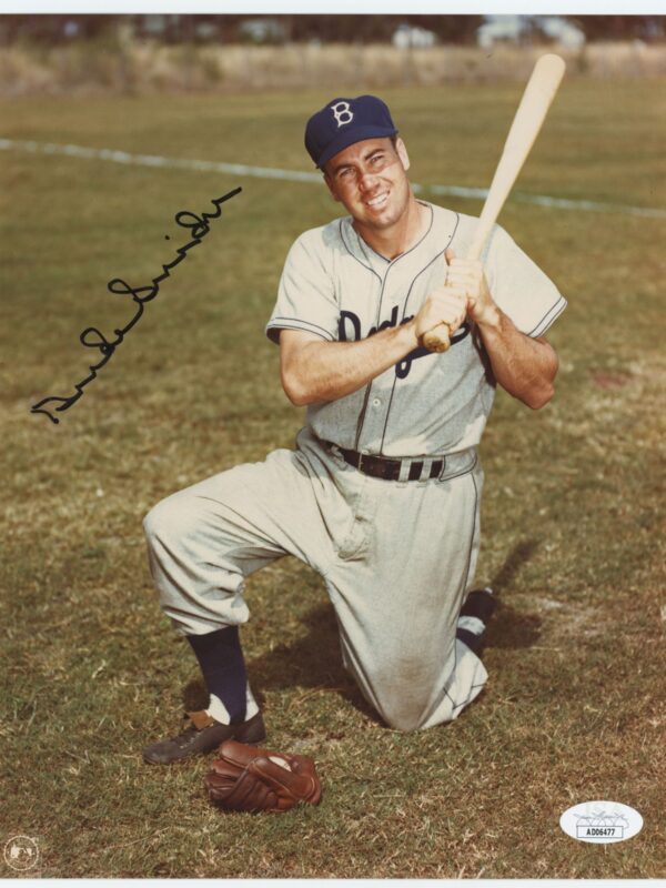 1995 AGFA DUKE SNYDER AUTO AD06477 JSA BROOKLYN DODGERS AUTOGRAPHED PHOTO