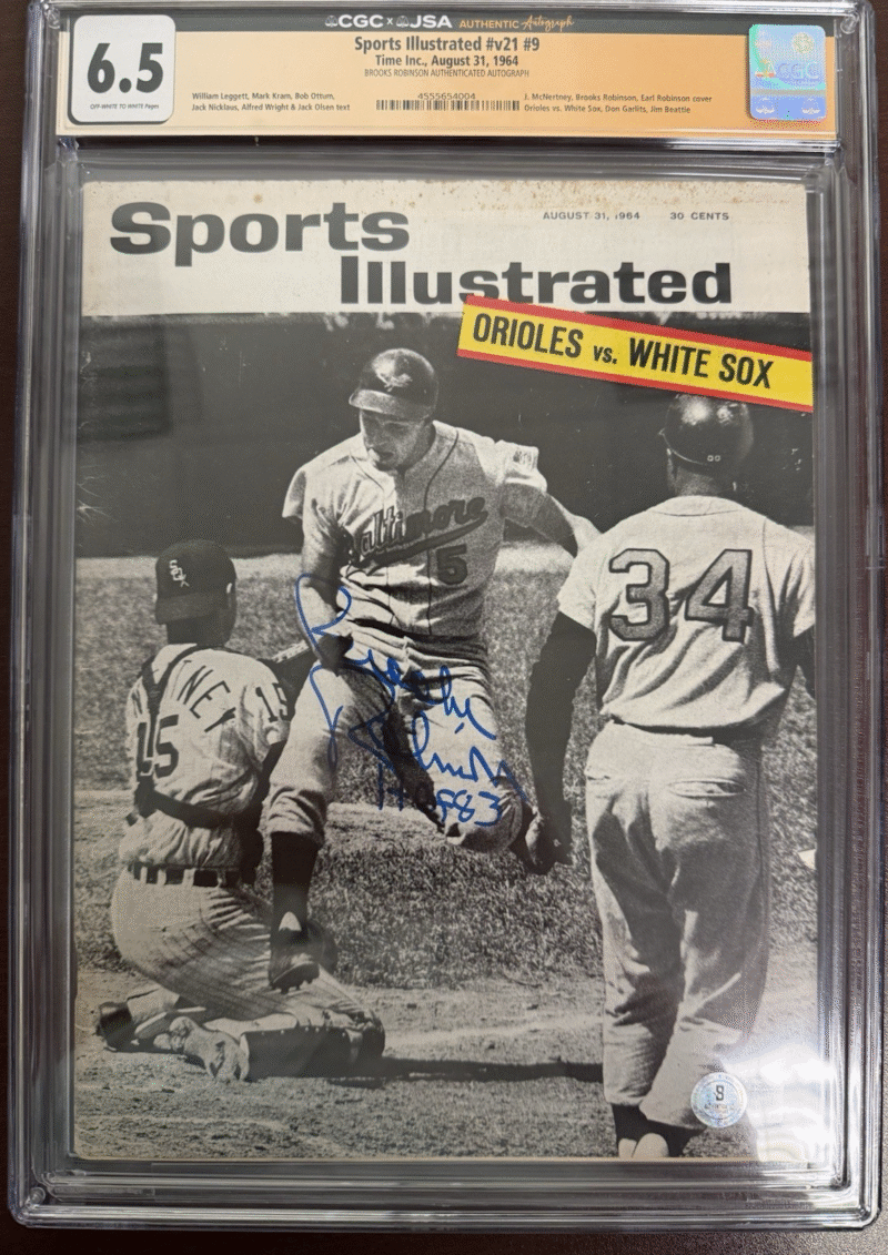 Brooks Robinson autographedInscribed 1964 Sports Illustrated V1 9 CGCJSA 286731842468