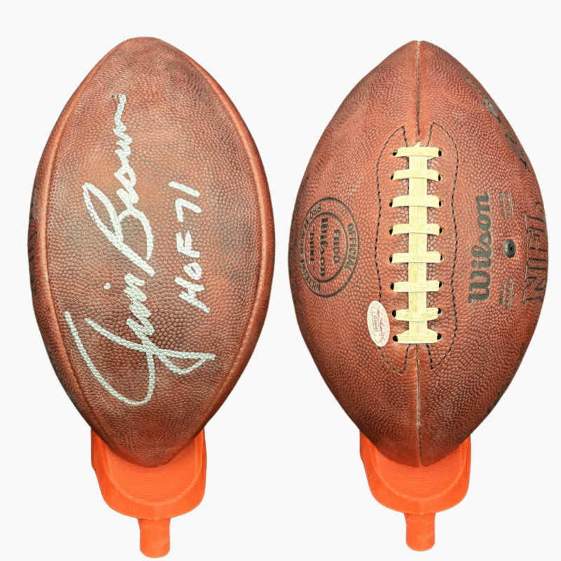 Cleveland  Browns Jim Brown Autographed Wilson NFL Game ball inscribed "HOF 71" - Image 4