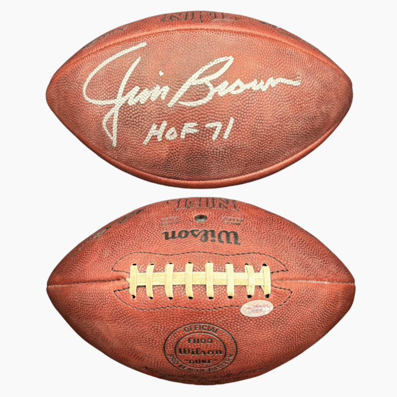 Cleveland  Browns Jim Brown Autographed Wilson NFL Game ball inscribed "HOF 71" - Image 5