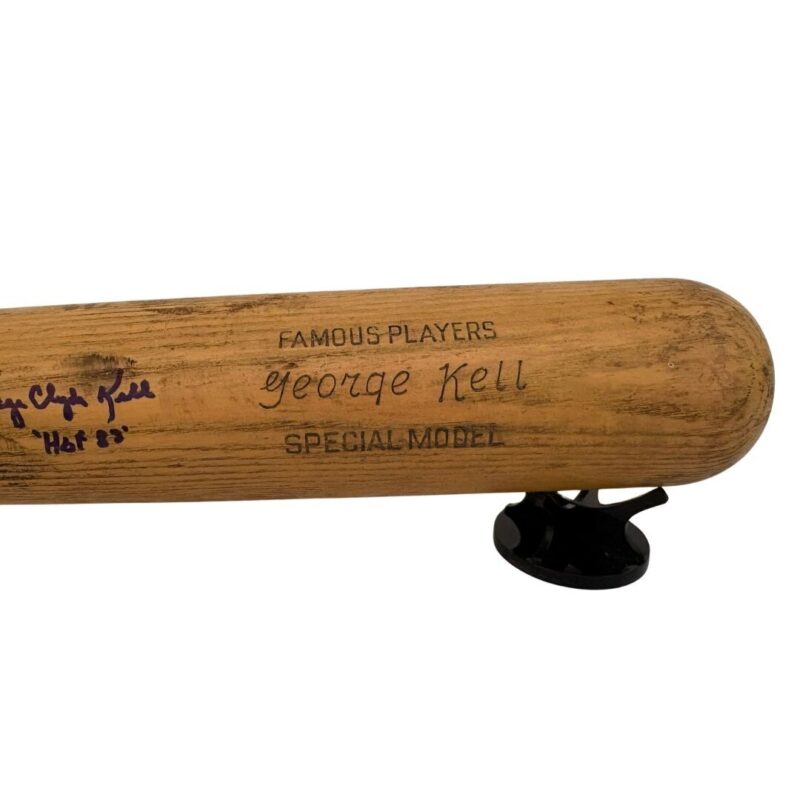 Detroit Tigers George Kell Autographed Vintage Wilson MLB Baseball Bat (BECKETT) - Image 6