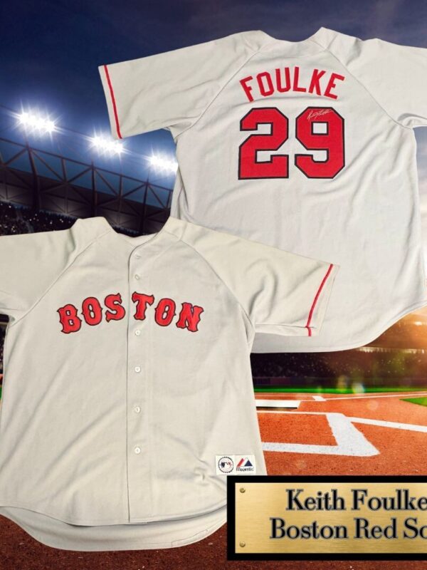 Keith Foulke Autographed Boston Red Sox Mejestic Jersey