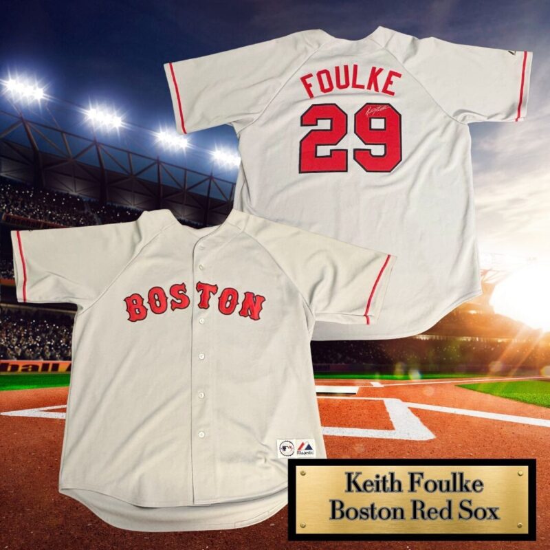 Keith Foulke Autographed Boston Red Sox Mejestic Jersey