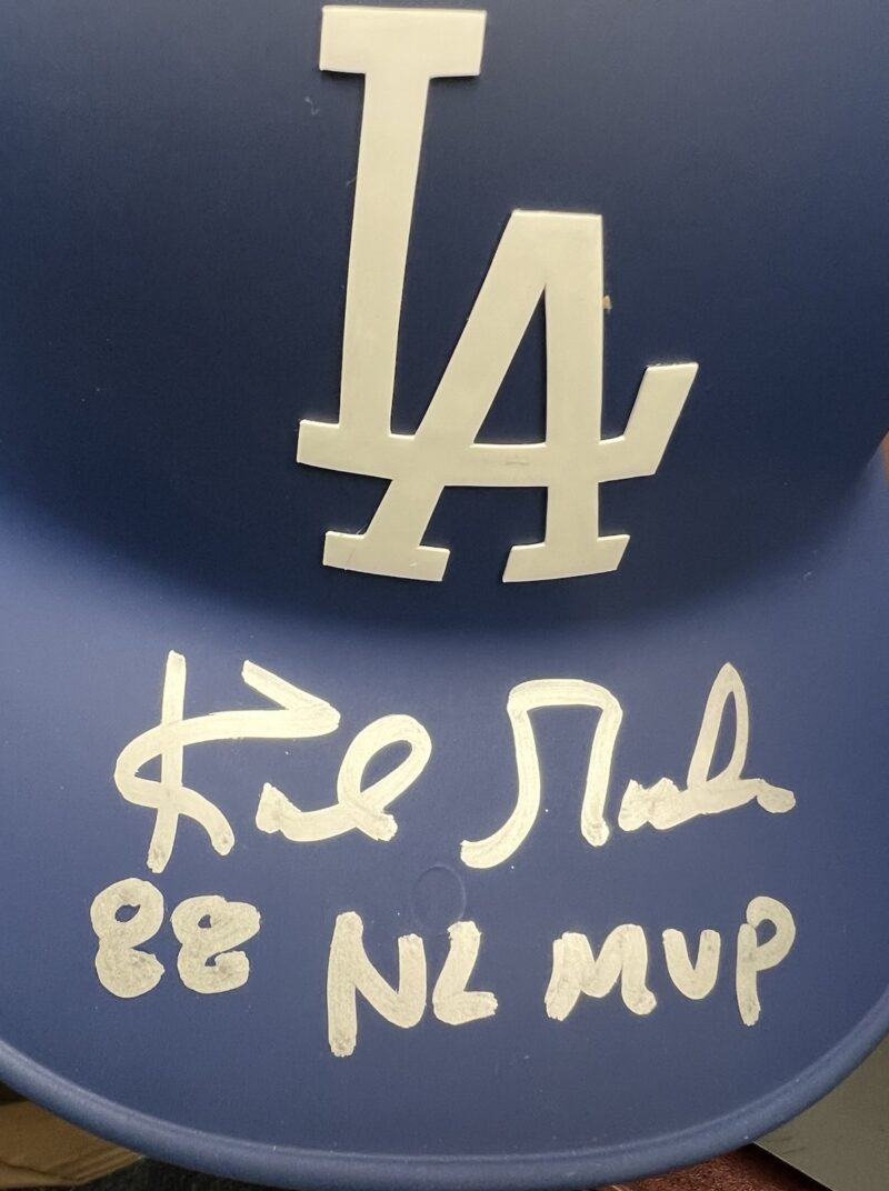 Kirk Gibson Autographed Signed on Field Los Angeles Dodgers MLB Helmet - Image 11