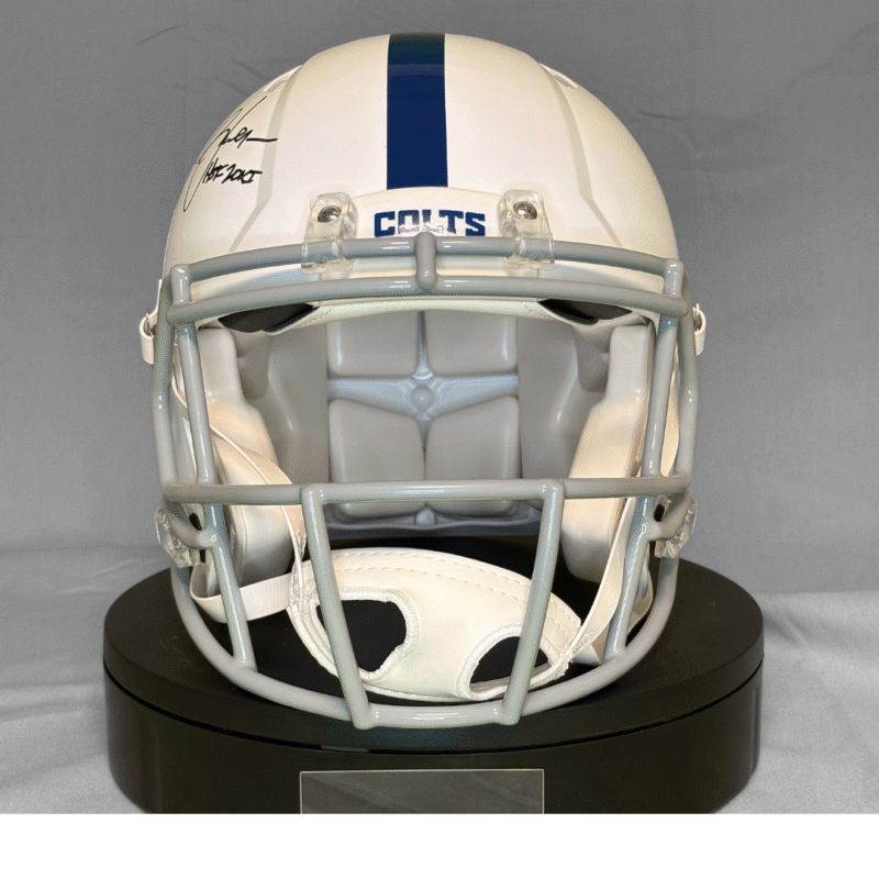 Marshall Faulk Autographed signed on-field Indianapolis Colts Helmet - Image 3
